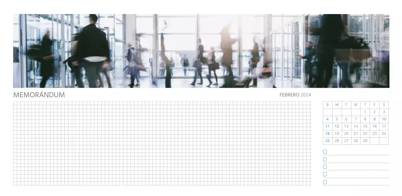 Calendario de empresa blanco y sencillo