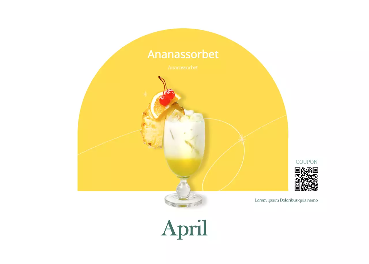 Cafékalender met aanbevelingen voor drankjes van de maand