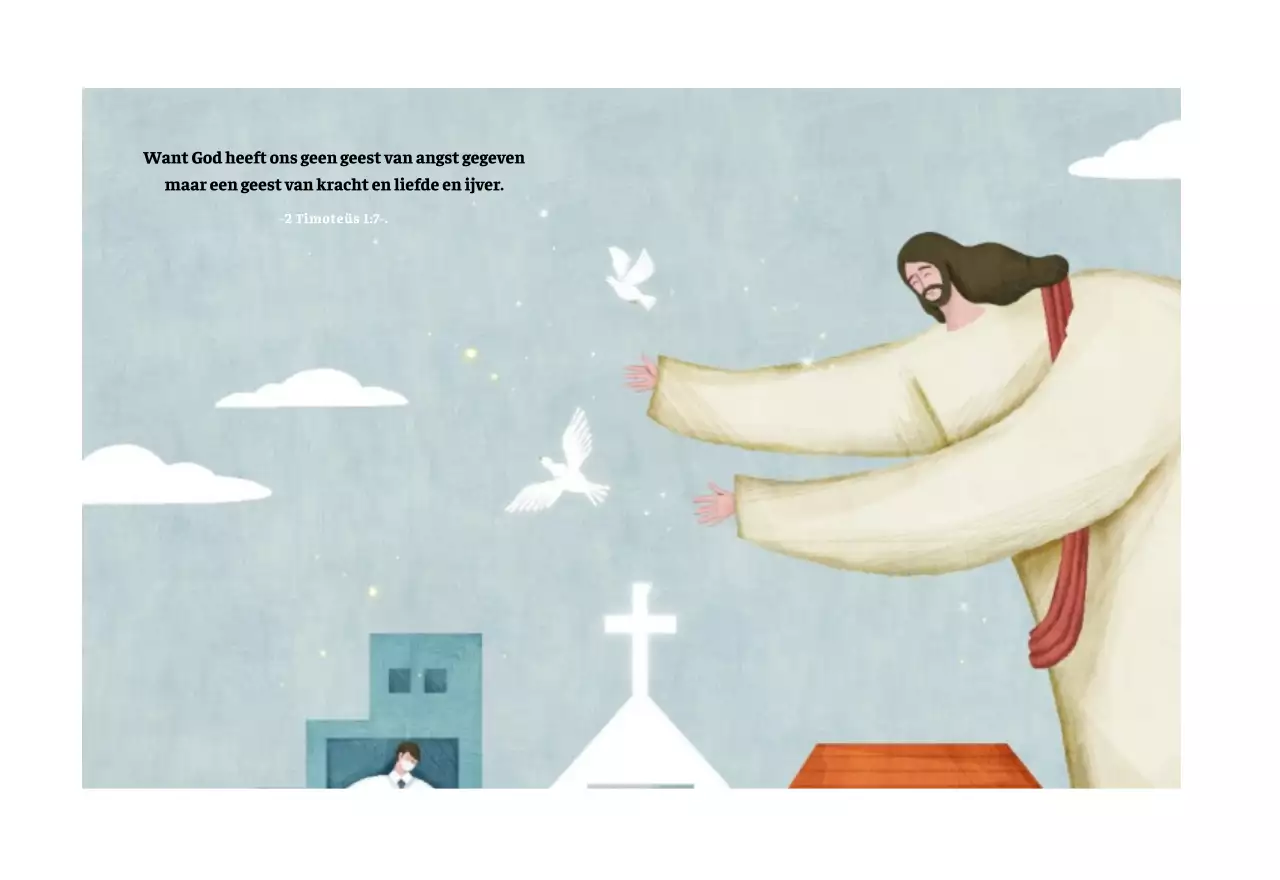 Pastel schone illustratie kerk