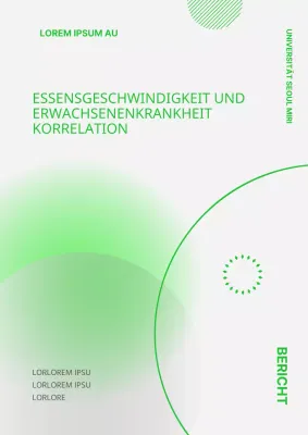 Umschlag des Geometrieberichts in hellgrüner Farbe