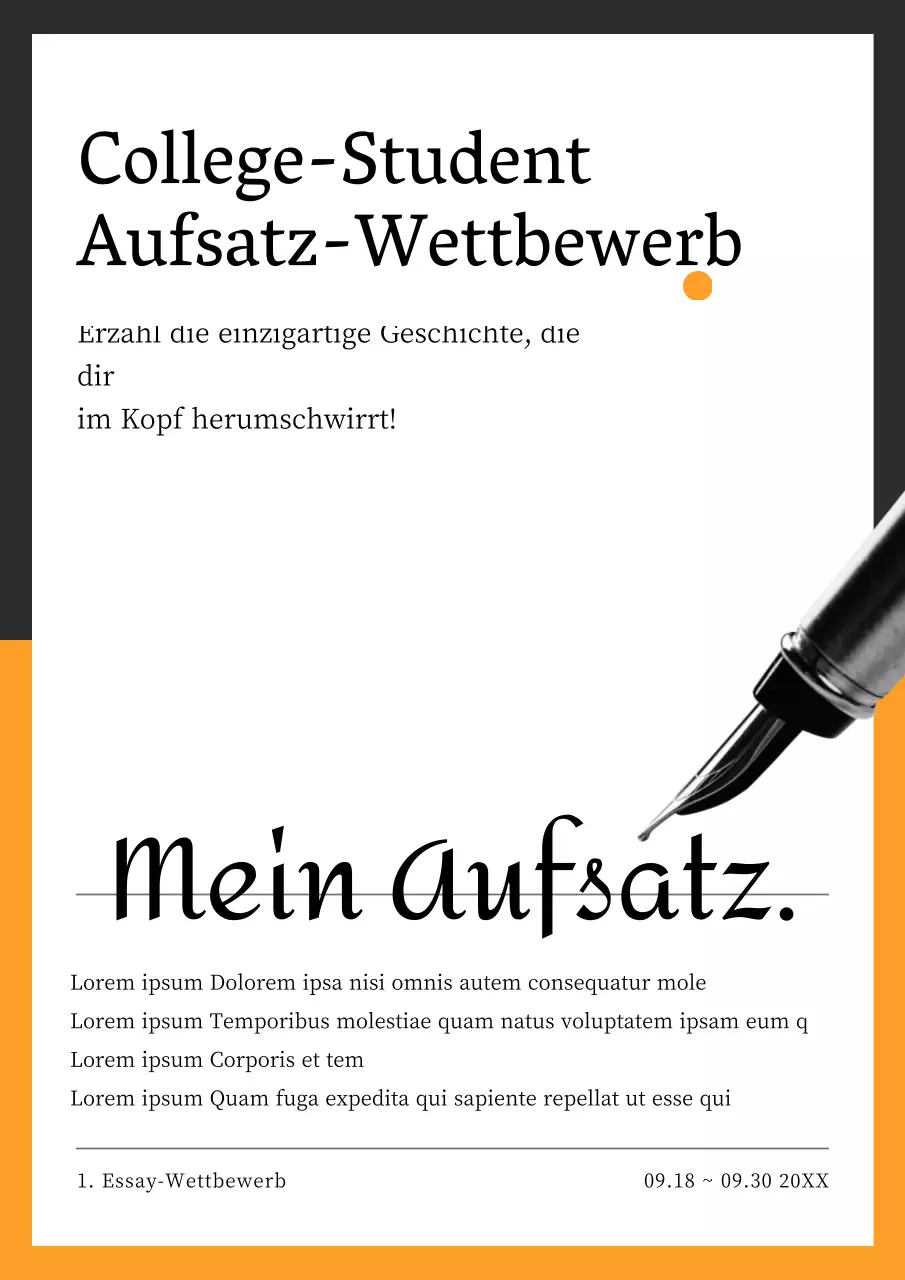 Ein einfacher schwarz-gelber Leitfaden für College-Aufsatzwettbewerbe
