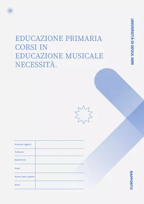 Copertina semplice con forme blu