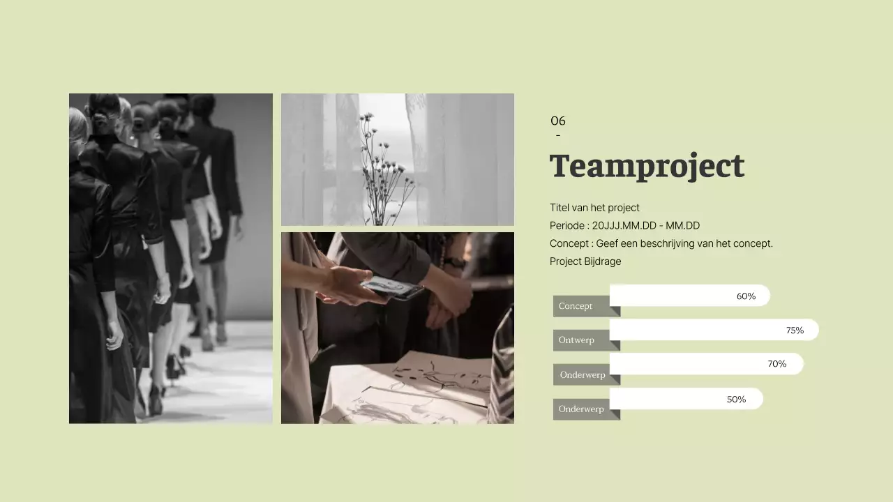 Eenvoudig modeontwerp en portfolio in pastelkleuren