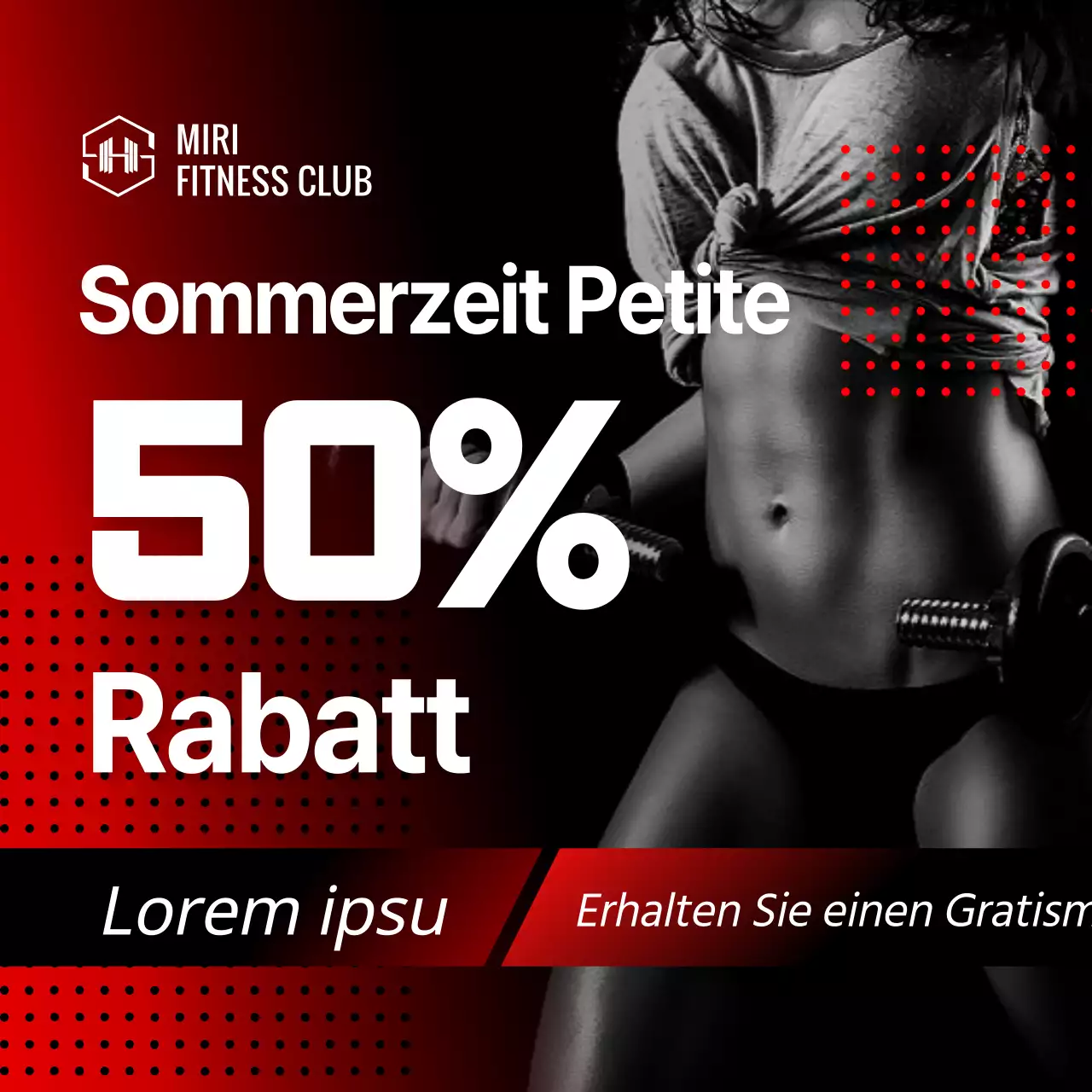 Ein intensives Sommer-Gym-Event in Schwarz und Rot