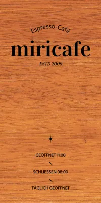 Einfaches Café-Design mit schwarzem Text