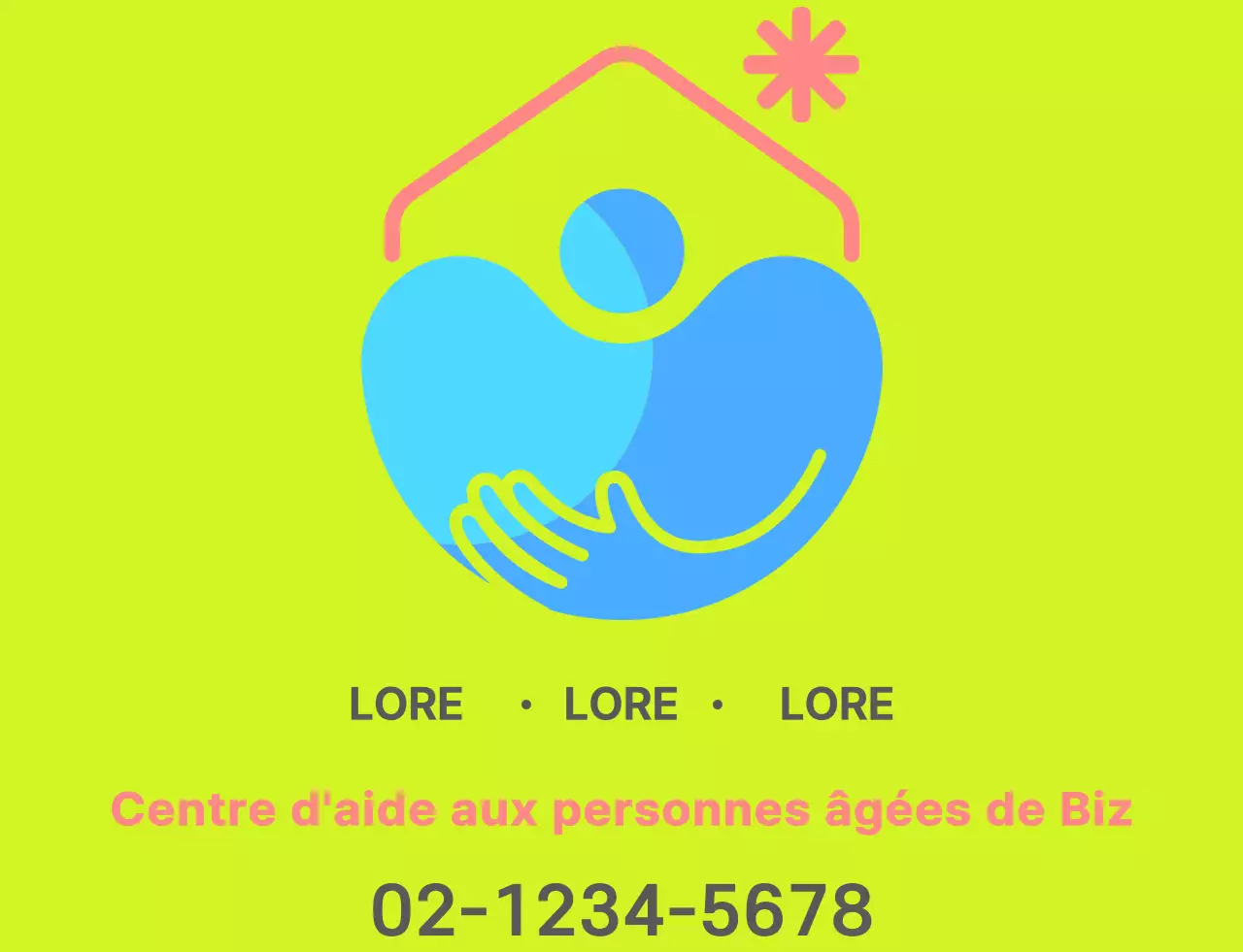 Pour le personnel du centre avec le symbole bleu-rose de l'illustration du centre de bien-être