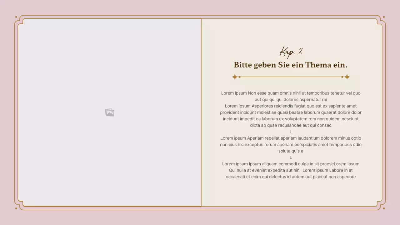 Präsentationskit für Vintage-Rahmen in Rosa und Gold