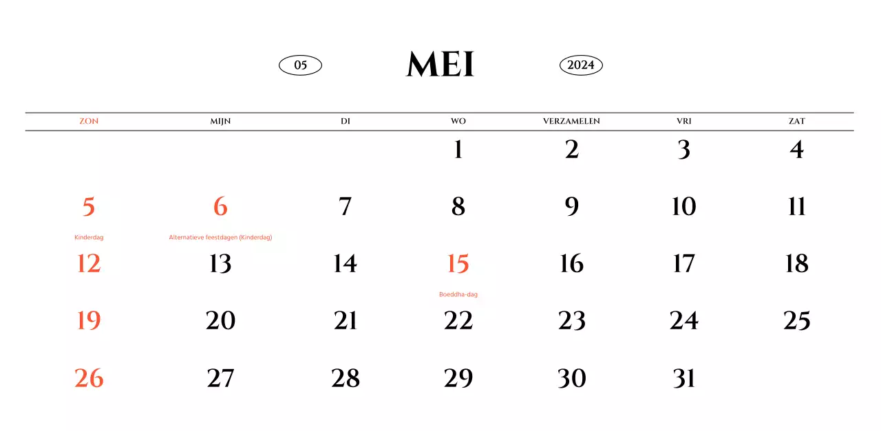 Eenvoudige stijl muurkalender met zwart-wit emotionele reisfotografie concept