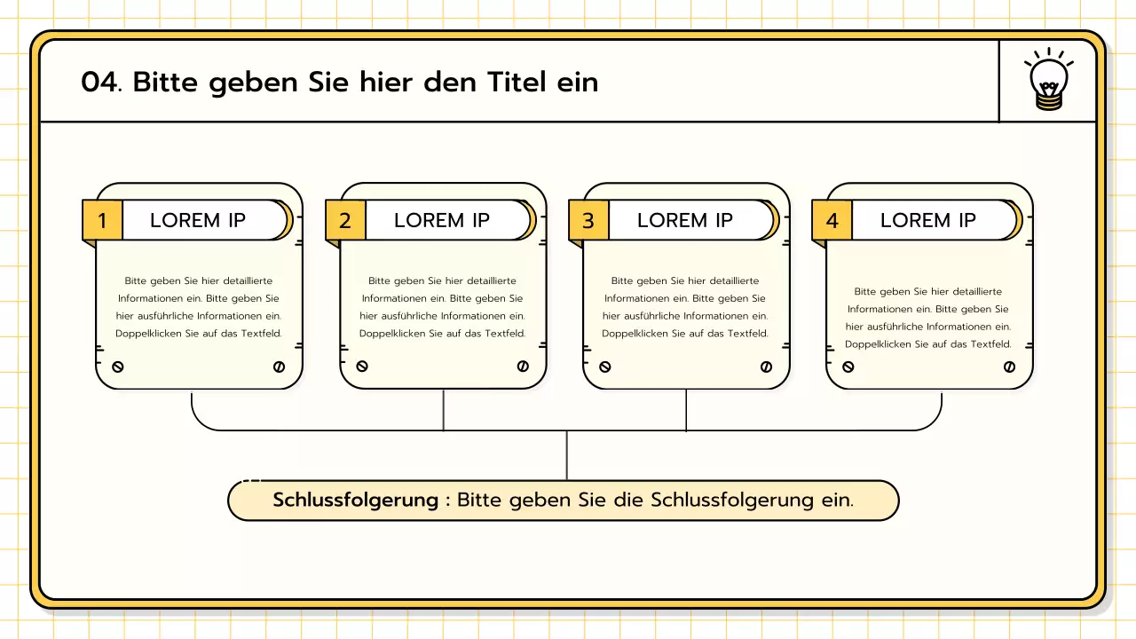 Ein Basis-Präsentationspaket in Gelb, Lindgrün und Blau
