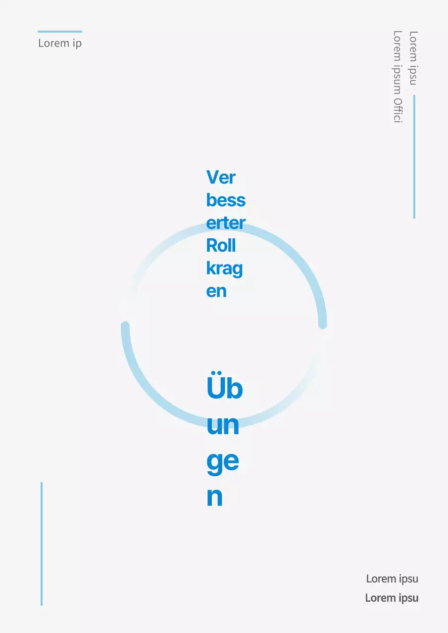 Blau-weißer Umschlag für eine Studienarbeit