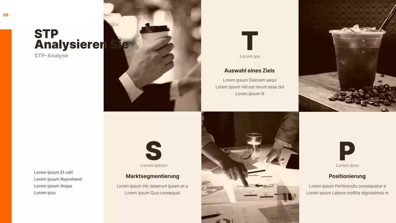 Orange und Calm Marketing Fallanalyse Zuordnung