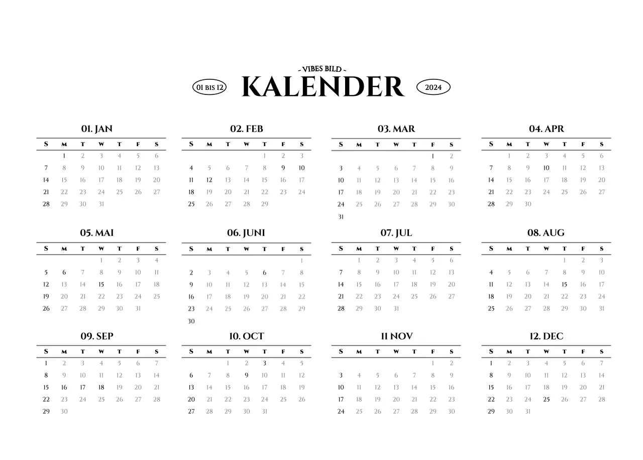 Einfacher Stil Wandkalender mit schwarz-weiß emotionalen Reisefotografie Konzept