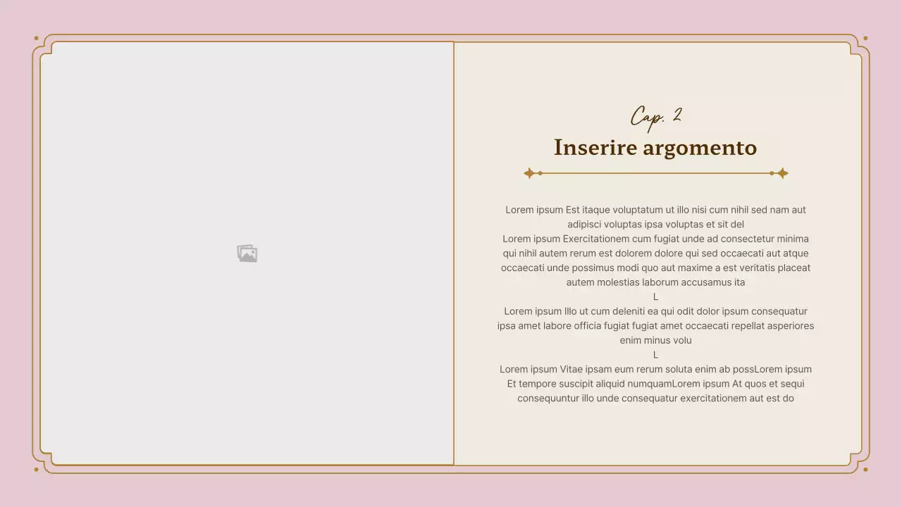 Kit di presentazione per cornici vintage in rosa e oro