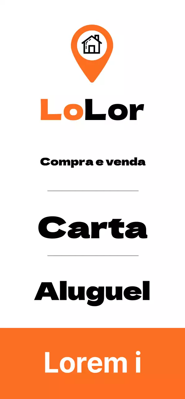 Faixas de propriedade com pontos laranja