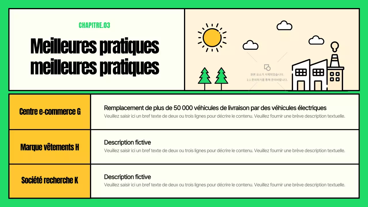 Illustrations mignonnes aux accents verts et jaunes Action en faveur de la GSE et du changement climatique