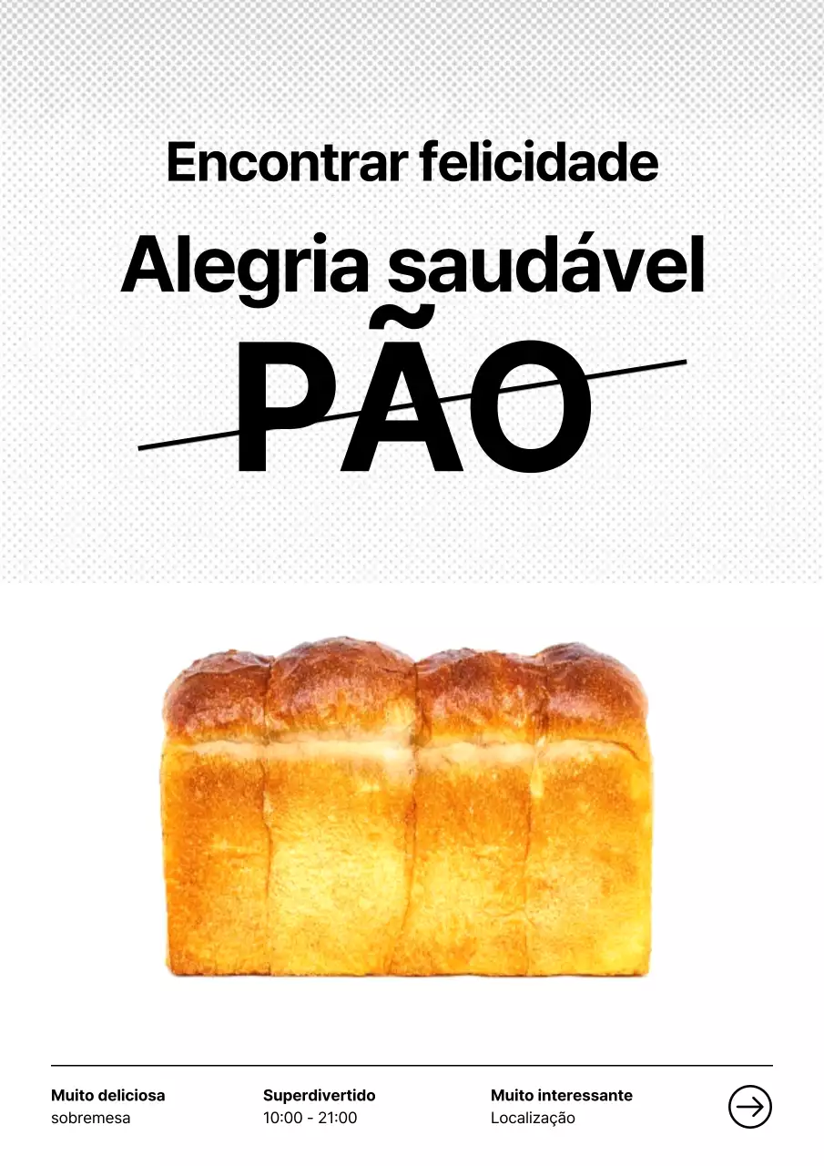 Cartaz de padaria preto e amarelo