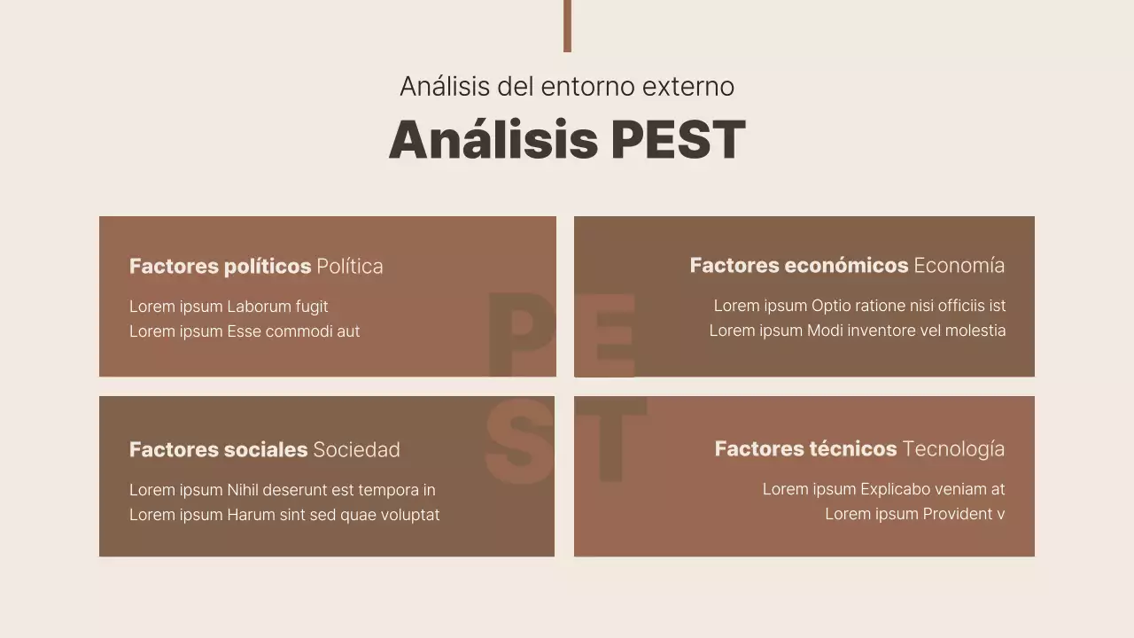 Marrón y sencillo para presentar casos prácticos