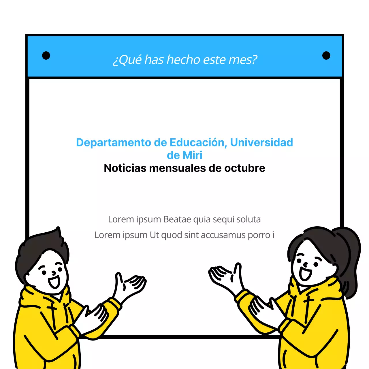 Noticias periódicas Contenidos Departamento de Educación, Universidad Mirae Octubre Noticias mensuales Asociación de Estudiantes Departamento de Relaciones Públicas Noticias SNS Universidad