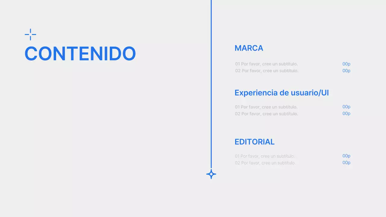 Cartera de diseño con un concepto sencillo en azul y blanco