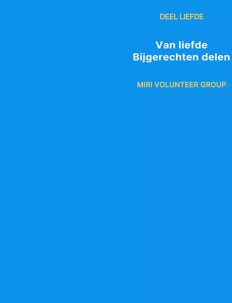 Eenvoudig vrijwilligersvest met blauw wit en geel vrijwilligersembleem