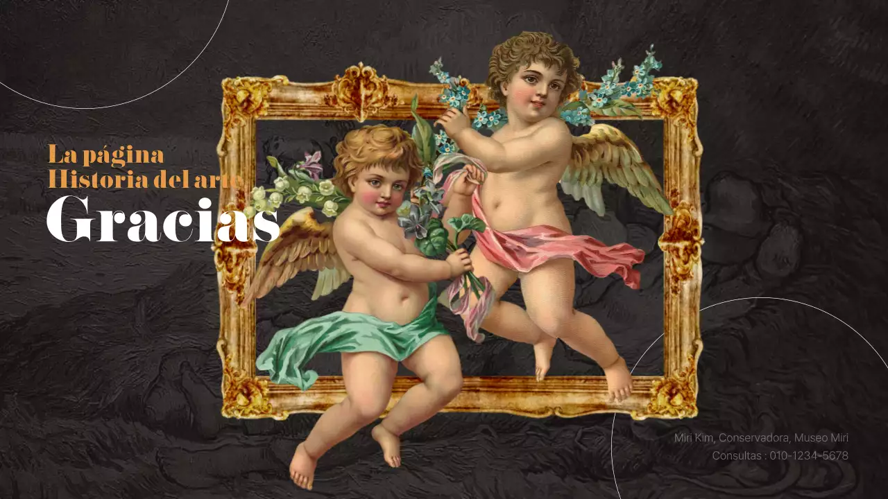 Infografía de obra maestra antigua en negro y marrón