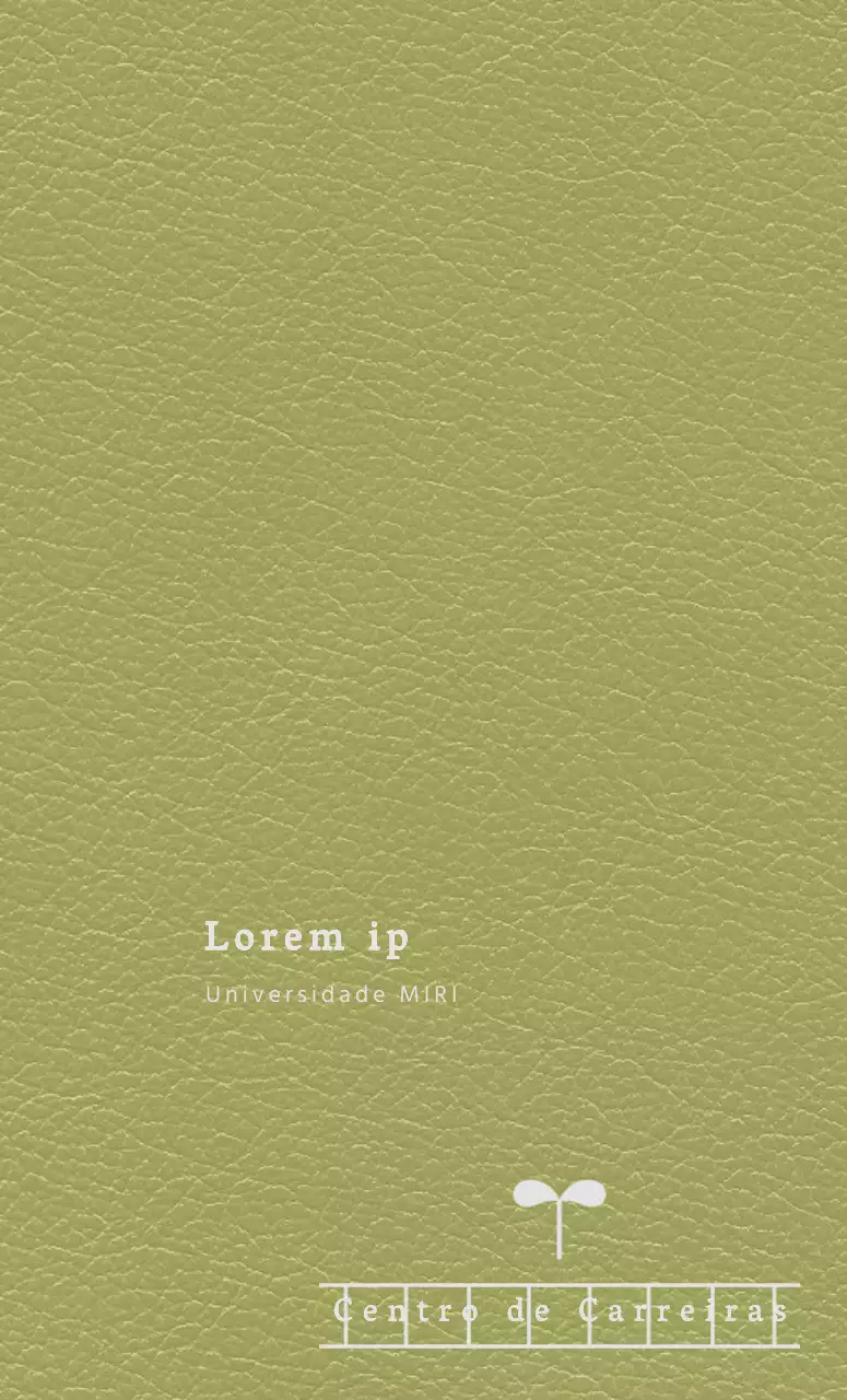 Capa de agenda universitária com aspeto de papel manuscrito do Centro de Carreira