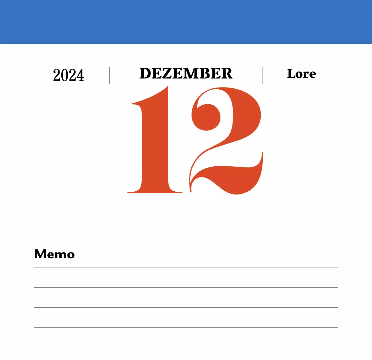 Retro-Konzept Nostalgie-Kalender in rot und blau