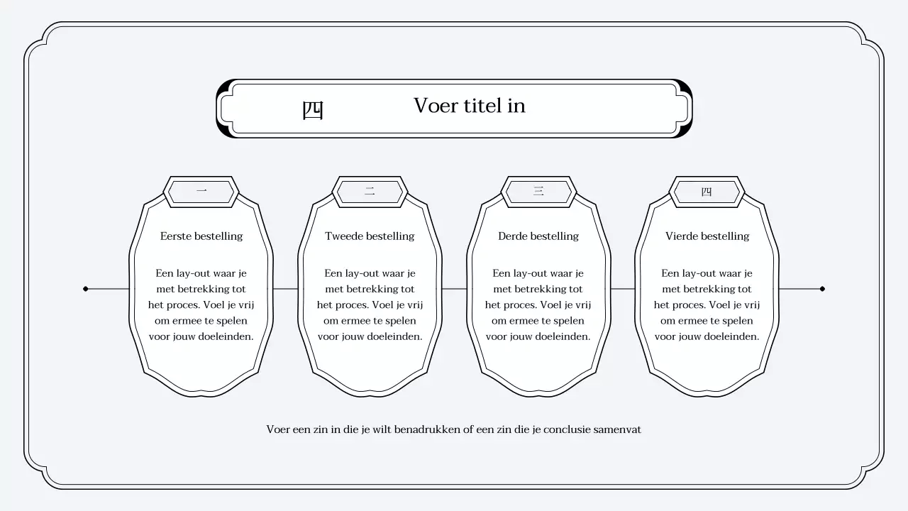 Eenvoudige presentatiekit in oosterse stijl