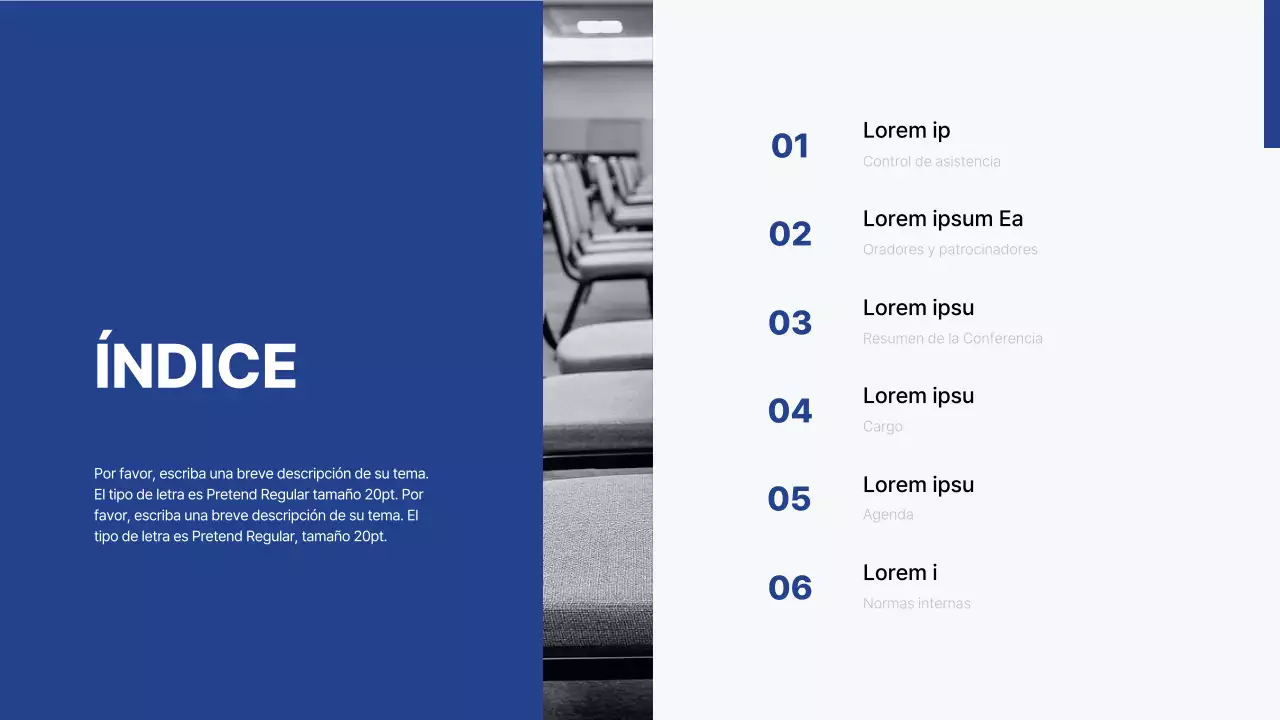 Simulacro de concurso universitario en blanco y azul