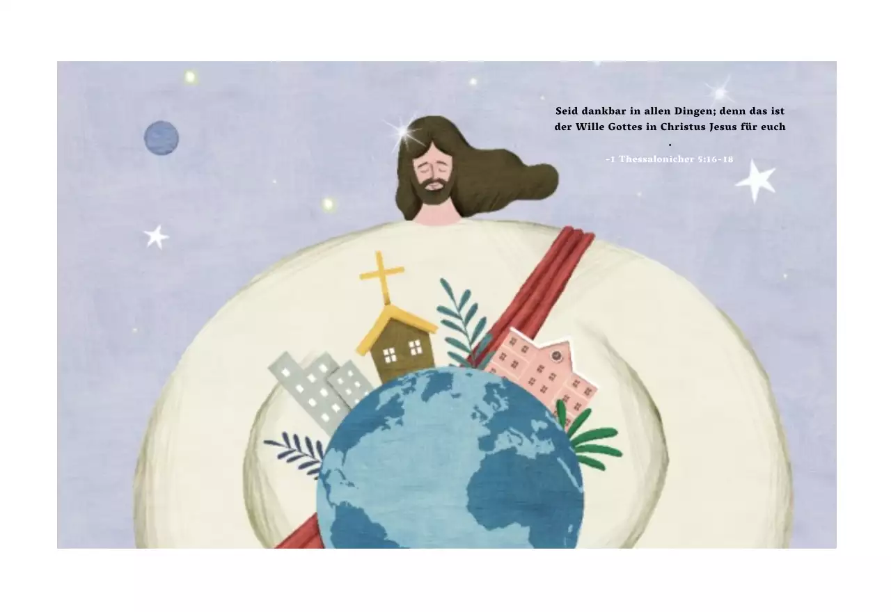 Pastell saubere Illustration Kirche