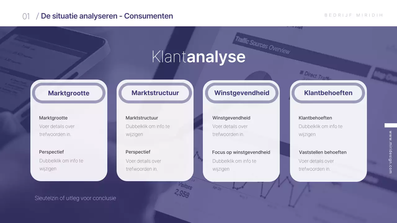 Creatief sjabloon voor paars thema