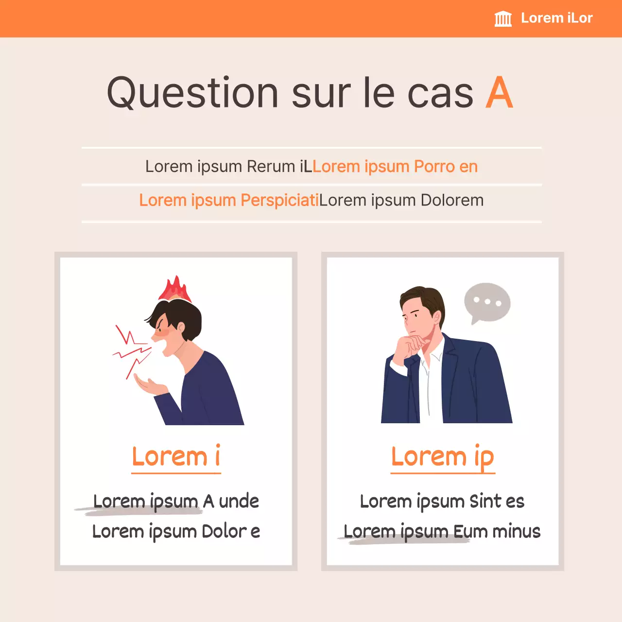 Carte de conseils juridiques en beige orange News