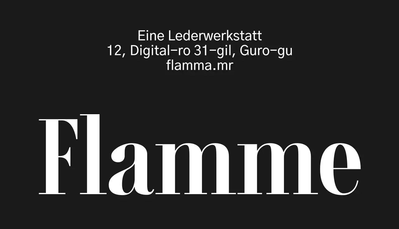 Ein auffälliges Visitenkartenmotiv mit orange-schwarzem Touch