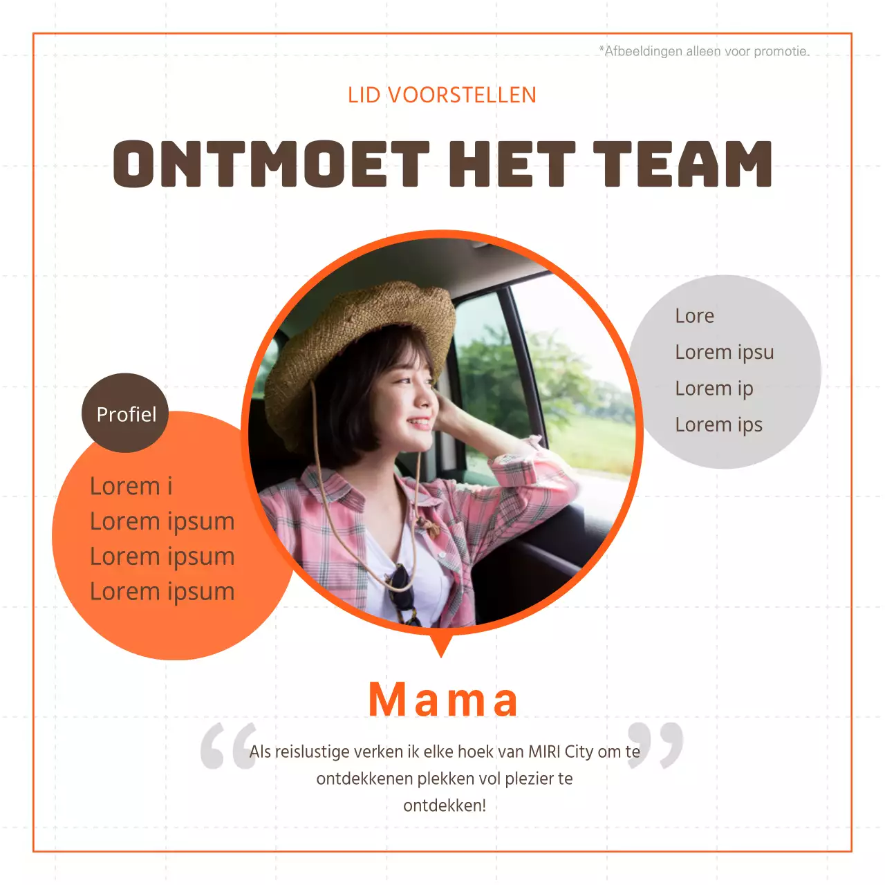 Een minimalistische reisgids in oranje en blauw