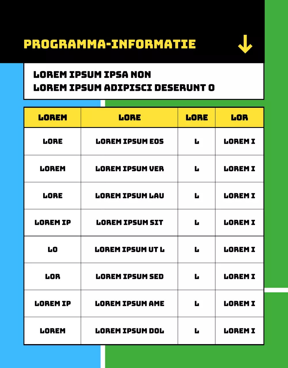 Het blauwgroene registratiebericht voor het sportcentrum