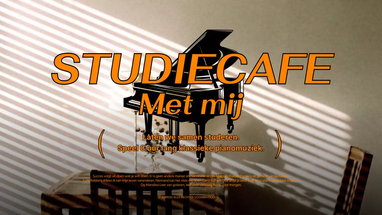Thema café sfeer in oranje