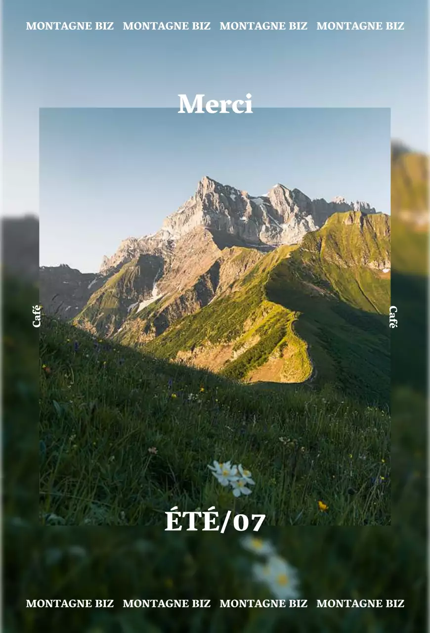 Promouvoir un café rafraîchissant avec la montagne en toile de fond