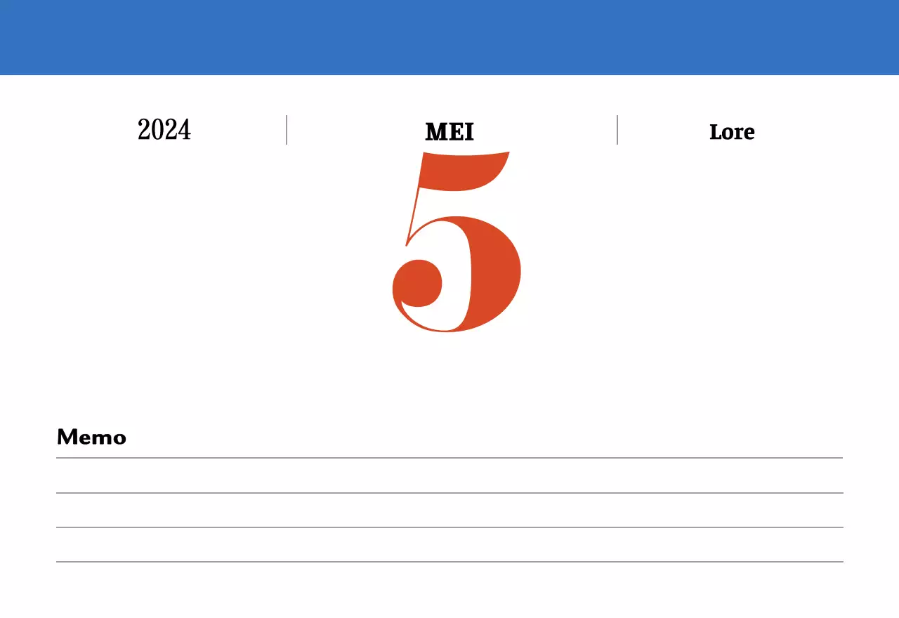 Retro concept nostalgiekalender in rood en blauw