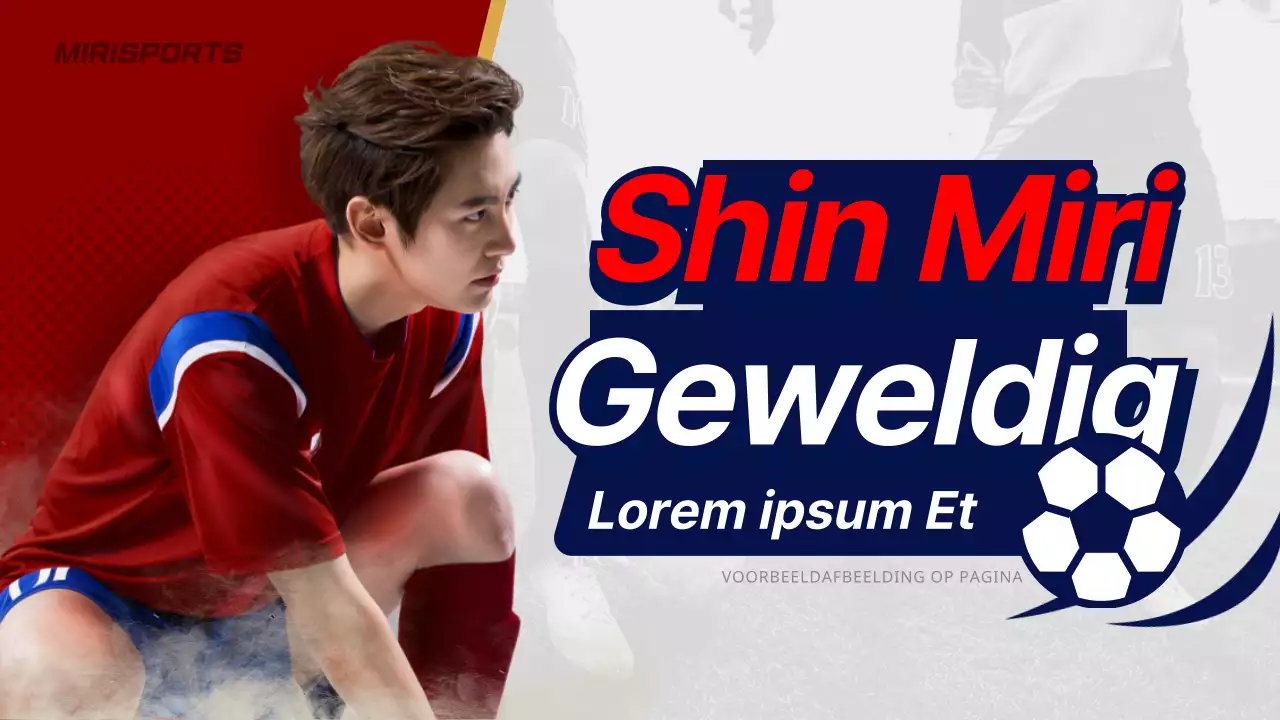 Hoogtepunten uit de wedstrijd van een voetballer in rood en blauw