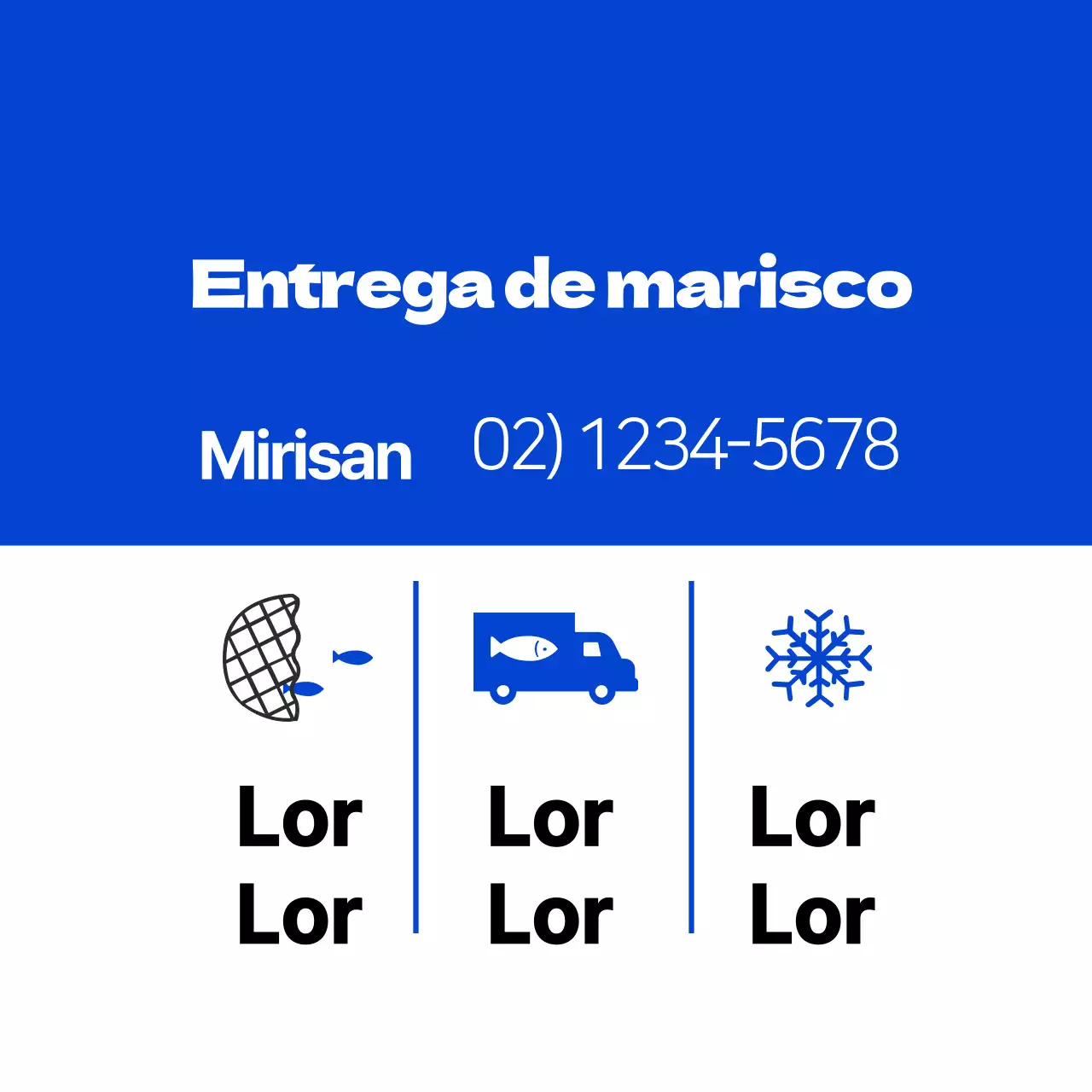 Entrega de marisco