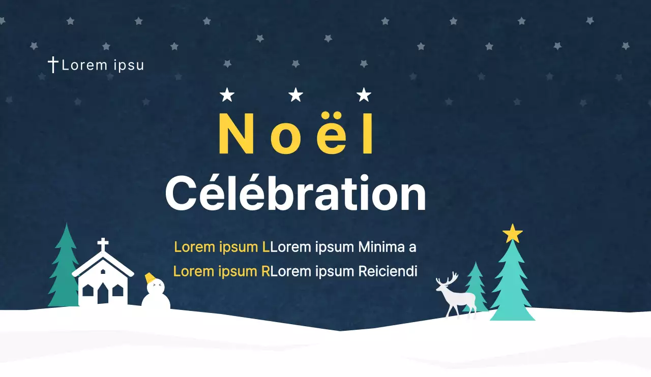 Conception pour promouvoir les célébrations, les services et les spectacles de Noël