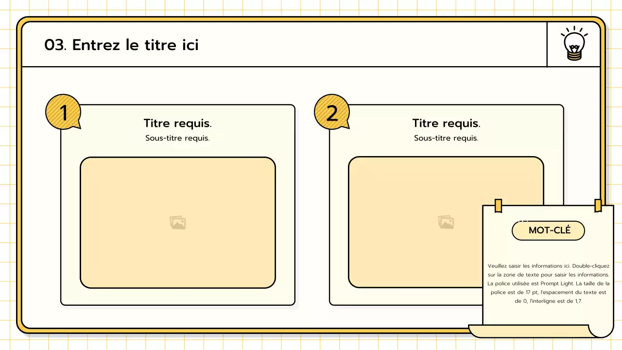 Un kit de présentation de base en jaune, vert lime et bleu