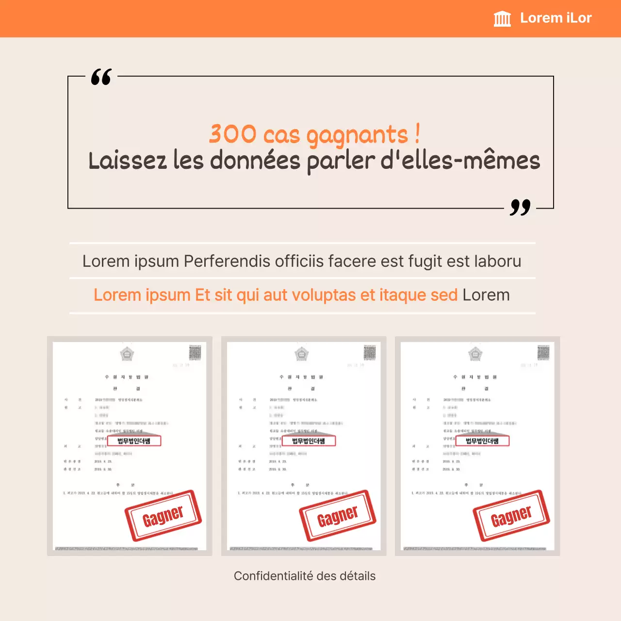 Carte de conseils juridiques en beige orange News