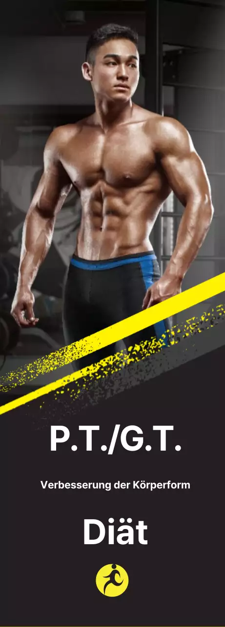 Gelb-schwarze Fitnessstudio-Anzeige