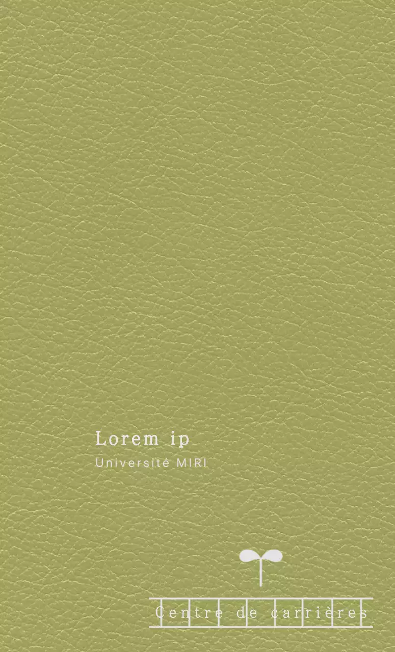 Couverture d'agenda universitaire avec l'aspect du papier manuscrit du Centre de carrières