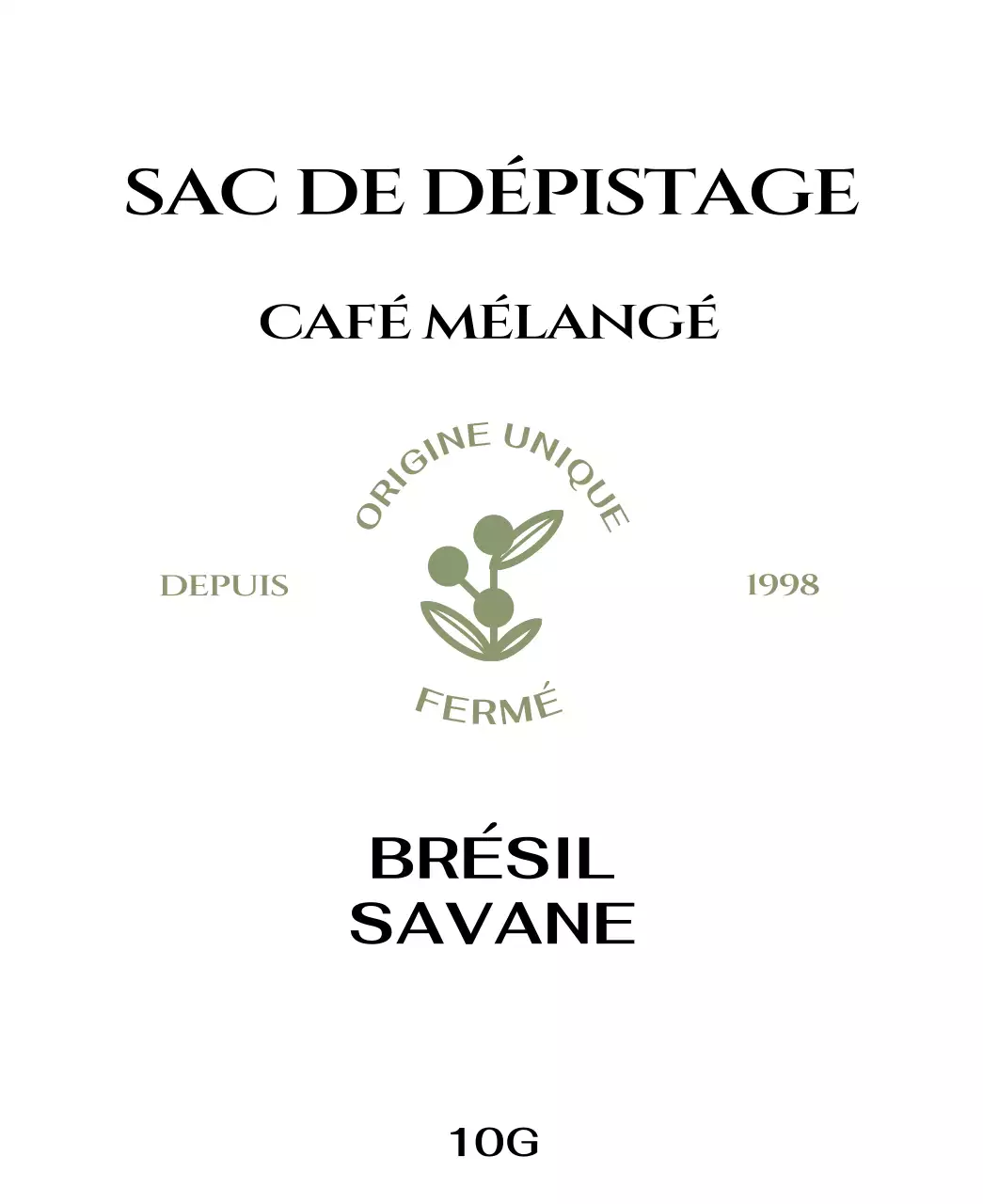 Pochette avec logo café en beige