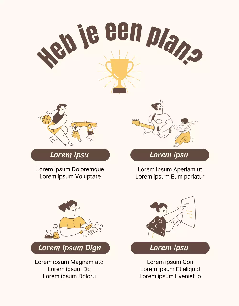 Herfst MT promoties en applicaties in een bruine en vrolijke stemming