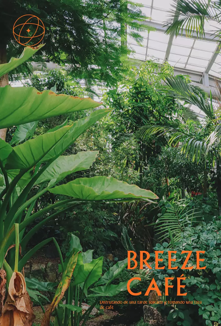 Promueva un exuberante café de verano con un jardín botánico de fondo