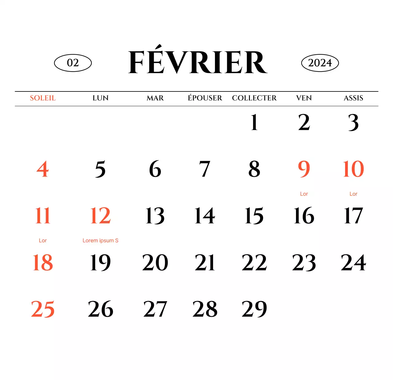 Calendrier mural de style simple avec concept de photographie de voyage émotionnelle en noir et blanc