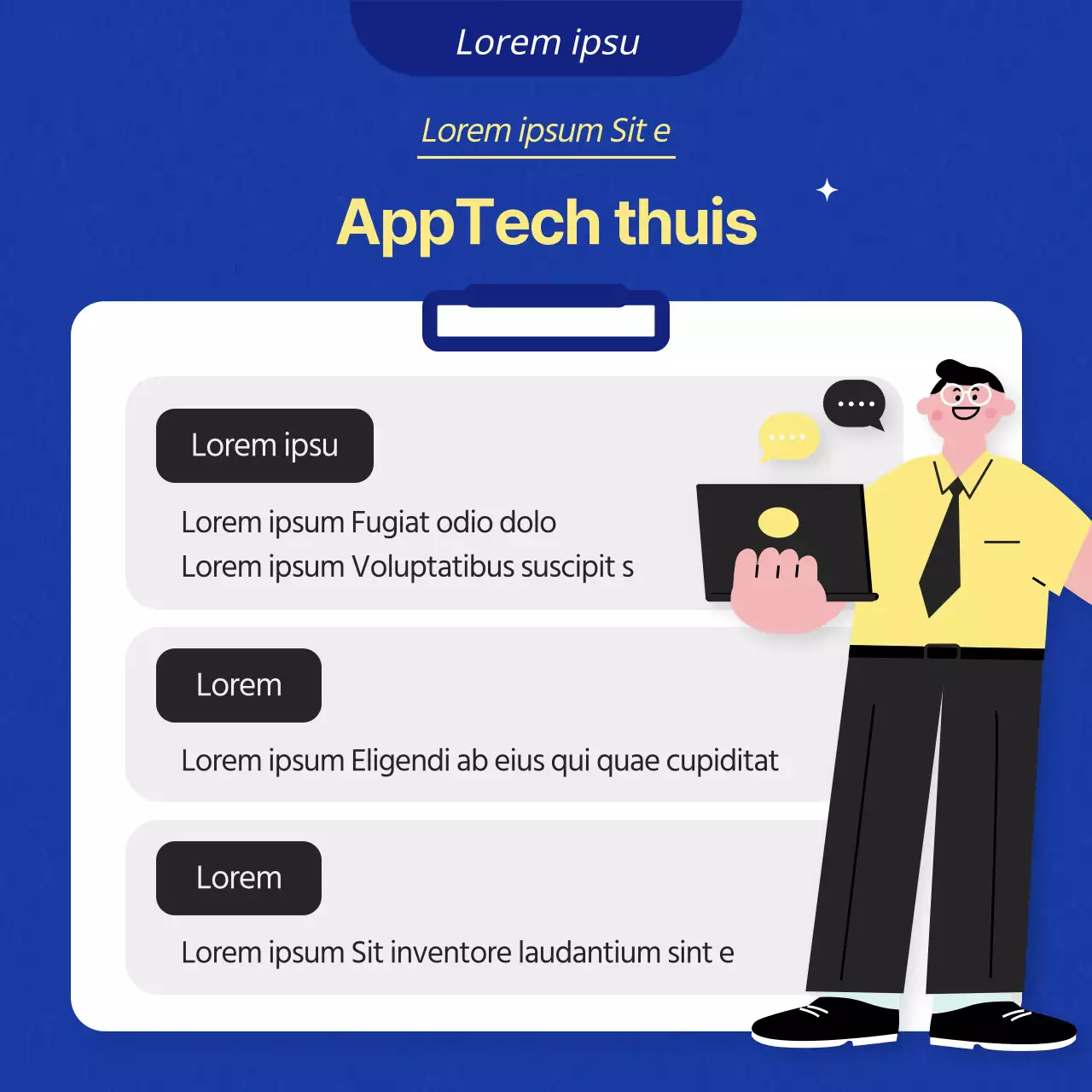 Blue and Yellow's College Life AppTech Tips kanaal beschrijvinga